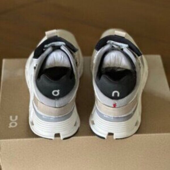 On Running Women's White and Black Running Shoes - Picture 2 of 5